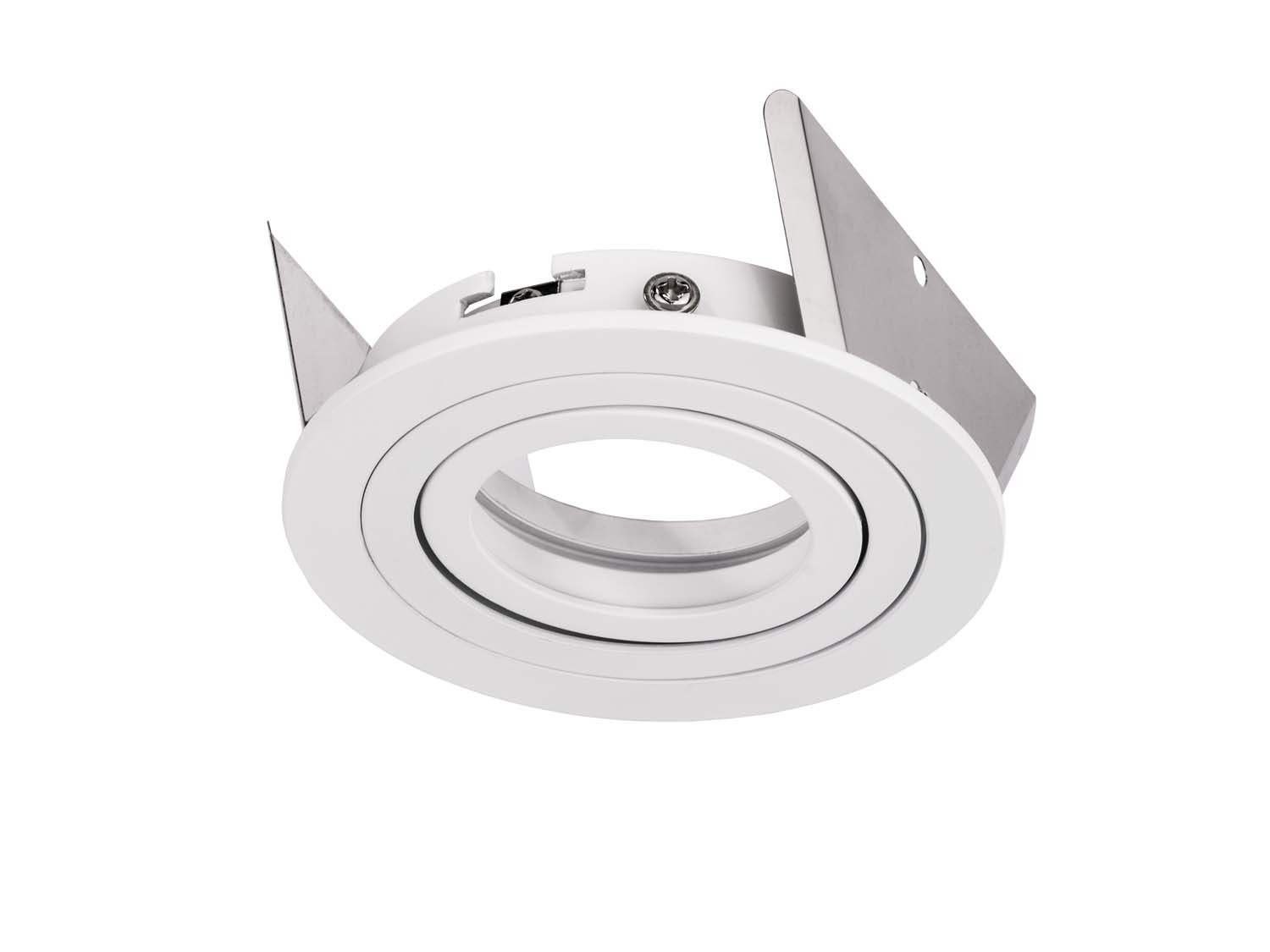 Spot encastré orientable rond Ø90mm aluminium blanc GU10/230V/Ø50mm à lamelles Vario Uni-Bright