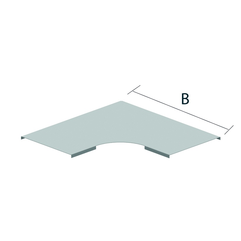 Couvercle pour courbe horizontale 90° Sendzimir de chemin de câbles perforé L=200 DB90.200 Vergokan