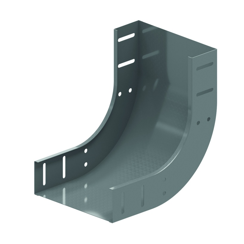 Courbe intérieure 90° Sendzimir pour chemin de câbles perforé L=150 x H= 60mm Vergokan