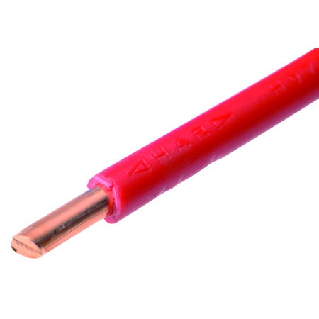Fil d'installation massif VOB  1.5mm² Eca rouge (R100m)