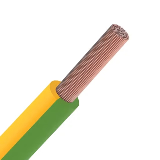 Fil d'installation souple multibrin VOBs 50mm² vert/jaune (au mètre)