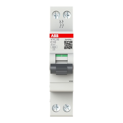 Disjoncteur compact 3kA - courbe C - bipolaire 2P/10A Unibis VYC32C10 ABB-Vynckier