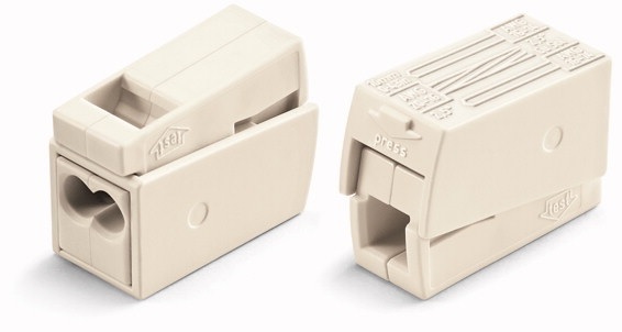 Borne blanche pour luminaires 3 conducteurs 2+1 0.5-2.5mm² 224-112 Wago
