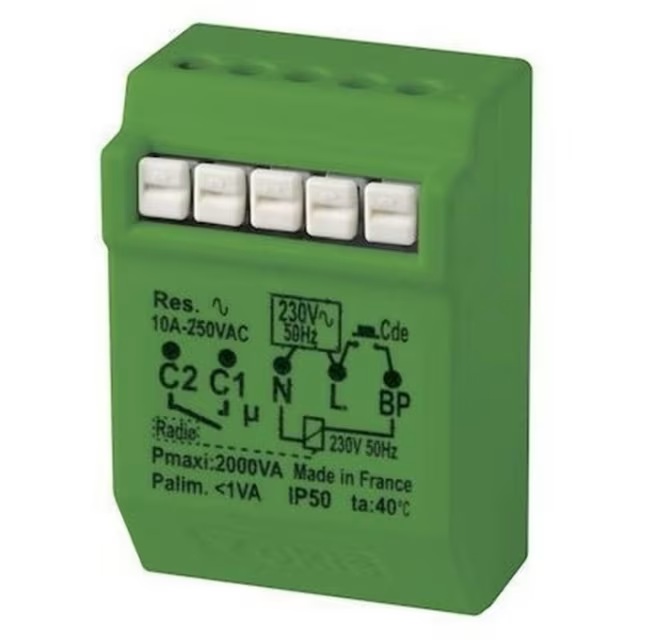 Télérupteur radio encastré Power 3-10A/230V MTR2000ERP Yokis