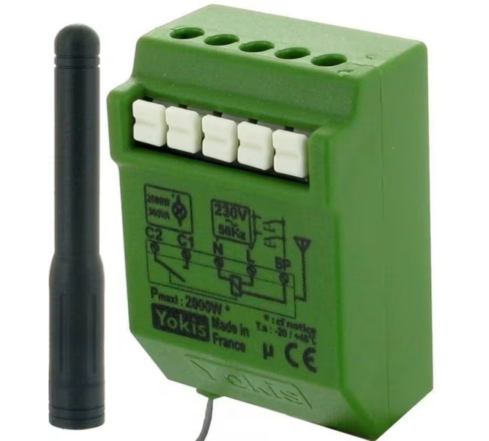 Télérupteur radio encastré avec antenne extérieure Power 3-10A/230V MTR2000ERPX Yokis