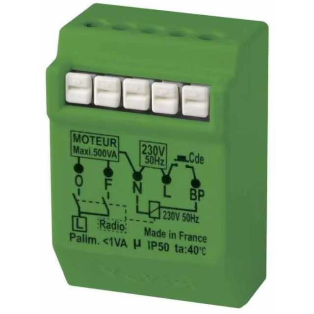 Micromodule volets roulants radio encastré 500VA/230V MVR500ERP Yokis
