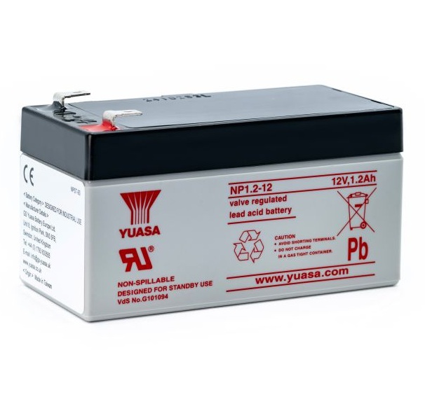 Batterie au plomb 12V - 1.2Ah (L=97 x P=48 x H=54.5) NP1.2-12 Yuasa