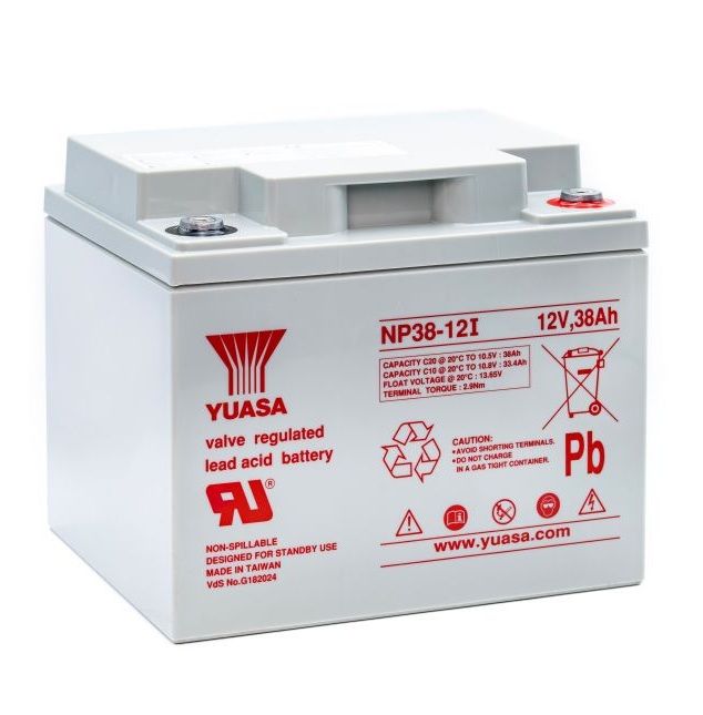 Batterie au plomb 12V - 38Ah (L=197 x P=165 x H=170) NP38-12I Yuasa