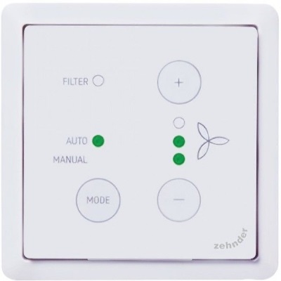 Commutateur à positions AUTO/MANUEL pour ComfoAir Q Quality (avec cadre apparent) ComfoSwitch C67 Zehnder