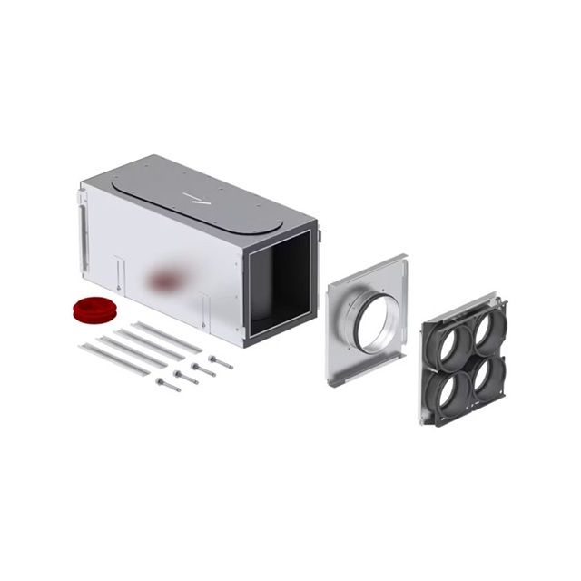 ComfoWell 220 Silencer kit avec plaque d’éxtrémité DN125 et plaque de montage 4xDN90 CW-S 220 + CW-M 220 Zehnder