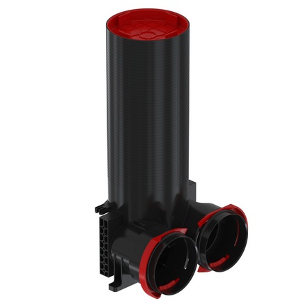 Plénum TVA-P 90° - DN125/2xDN90 - RLC - 120m³/h - Lg=300mm ComfoCase Zehnder